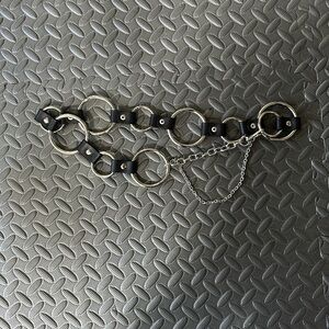 Black and silver ring chain belt #goth #punk
